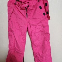 スノーボードウェアセット（ストライプ・ピンク レディースLサイズの画像