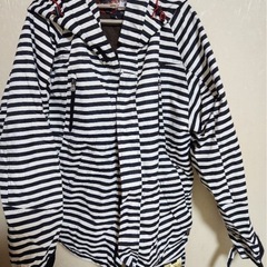 スノーボードウェアセット（ストライプ・ピンク レディースLサイズの画像