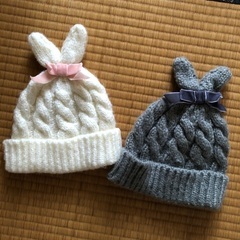 シュシュノン　うさぎ　ニット帽