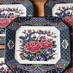 伊万里　風花車　梅花模様　新品未使用品✨美品　大皿1枚小皿5枚セットの画像