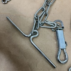 ［6セット］金物屋の犬用リードチェーン 散歩用 まとめて 大量 まとめ売り チェーンリード ペット用品 鎖 握り易いの画像