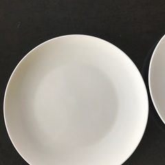 白い（直径19cm）平皿　2枚の画像