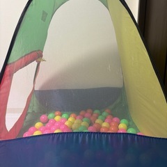テント型ボールプール　カラーボール100個付きの画像