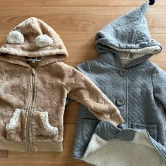 110〜110フードパーカー2枚セットの画像