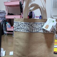 [無料]新品ジュート保冷バッグの画像