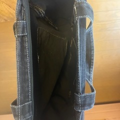 デニムトートバッグ　ブラックの画像