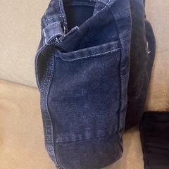 デニムトートバッグ　ブラックの画像