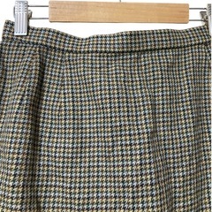 テーラードジャケット スカート セットアップ チェック ブラウン 茶 7号 Sの画像