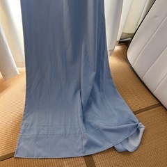 青長めカーテンの画像