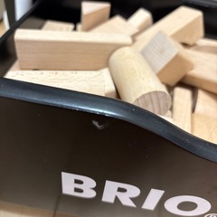 ブリオ　手押し車　白木積み木の画像