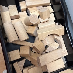 ブリオ　手押し車　白木積み木の画像