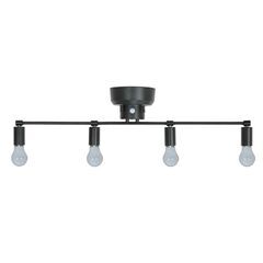 KIRSIKKA 4灯シーリングライト A75-016 aina ブラック 6～8畳用 キルシッカ 照明器具 リモコン無し LED電球対応 点灯確認済みの画像