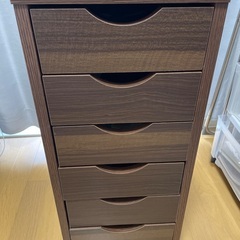 引き出し 収納 デスクワゴン キャスター付き 6段 デスク下収納 サイドチェスト 大容量 の画像