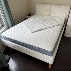 IKEAベッド・ベッドベース・マットレス・防水マットレスプロテクター[セット]の画像