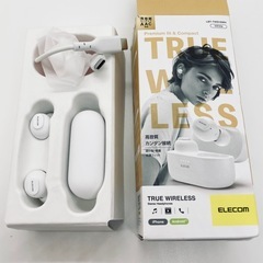 エレコム Bluetoothイヤホン 完全ワイヤレス ヘッドホン AAC対応 低遅延モード ホワイト ELECOM LBT-TWS16WHの画像