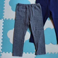 【状態良好】サイズ90　ユニクロ　レギンス2本セットの画像