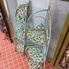 2個セット　プランターラック　ガーデニング　アイアンラック　スチールラックの画像