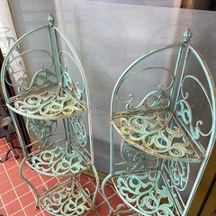 2個セット　プランターラック　ガーデニング　アイアンラック　スチールラックの画像