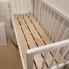 そいねーる　ロング　ホワイト　ベビーベッドの画像