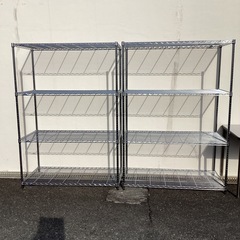 ⭐️在庫処分⭐️事務デスク/机⭐️大型メタルラック/スチールラック⭐️机　1,089円⭐️メタルラック　3,289円⭐️No1219の画像