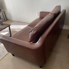 (超美品)早い者勝ち！革製ソファの画像
