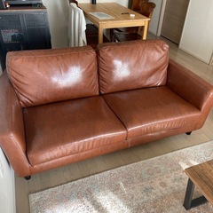 (超美品)早い者勝ち！革製ソファの画像