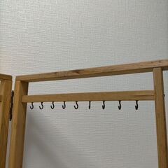 【糸島市内 送料無料】書道 筆掛け 木製 折りたたみ 筆架 書道具 習字 水墨画 日本画 筆干し 筆置き 和風 収納 展示 教室 作品制作　アクセサリー掛け　251219-2Yの画像