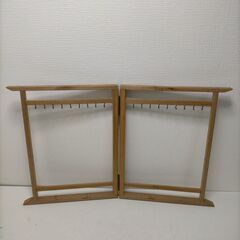 【糸島市内 送料無料】書道 筆掛け 木製 折りたたみ 筆架 書道具 習字 水墨画 日本画 筆干し 筆置き 和風 収納 展示 教室 作品制作　アクセサリー掛け　251219-2Yの画像