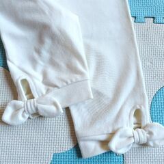 サイズ90　anyFAM　リボン付きレギンス2本セットの画像