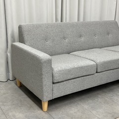 KL-9【新入荷　リサイクル品】カウチソファ　グレーの画像