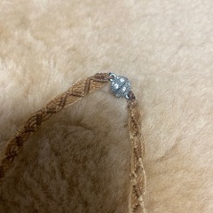 琥珀のマクラメ編みチョーカー  中古の画像