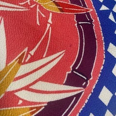 成人式 卒業式 青 花模様 ちりめん 振袖 洗える長襦袢 袋帯 セットの画像