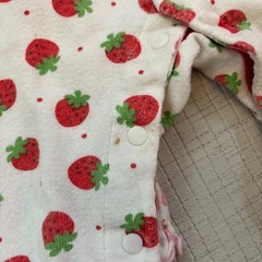 いちご柄 洋梨柄 カバーオール 2枚セットの画像