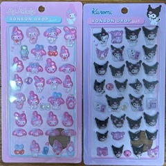 【新品未使用品】ボンボンドロップシール☆サンリオ　7シートセットの画像
