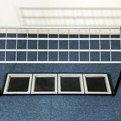 Yamazaki 傘立て US-MV36 ブラック かさ約36本収納 W87×D24×H50cm 山崎実業 店舗・業務用カサ立て 受け皿取外し可能 合成ゴムマット付きの画像