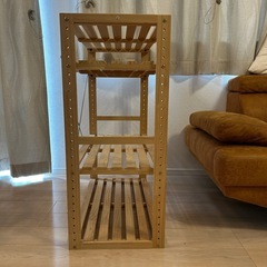 ニトリ　木製棚の画像