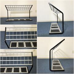 Yamazaki 傘立て US-MV36 ブラック かさ約36本収納 W87×D24×H50cm 山崎実業 店舗・業務用カサ立て 受け皿取外し可能 合成ゴムマット付きの画像