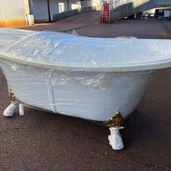 新品 猫脚バスタブ 独立型浴槽 ゴールド脚 クラシック の画像