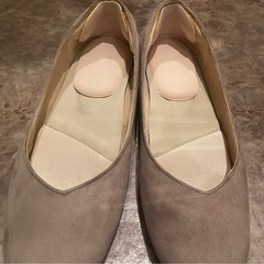 大きめフラットパンプス ベージュ　美品 の画像