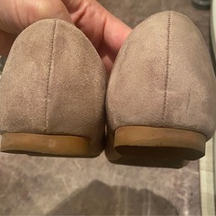 大きめフラットパンプス ベージュ　美品 の画像