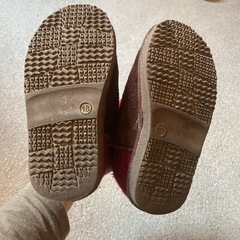 キッズ　ハリスツイード　アプレレクール　ボアブーツ　18㎝の画像