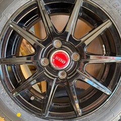 激安！　新品冬タイヤ＆中古アルミホイールセット　155/65r14 軽四全般サイズ　タント、N-BOXなど の画像
