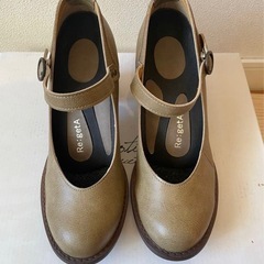 Re:getA リゲッタ ベルト付きプレーンヒールパンプス Sサイズ　2足セットの画像
