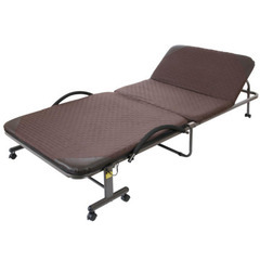 【新品未使用☆】14段階リクライニングベッド 折りたたみベッド シングルベッド キャスター付きの画像