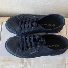 スペルガ　スニーカー　オールブラック35 新品未使用の画像