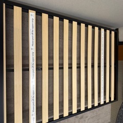 ZINUS メタル ウッド ベッドフレーム セミダブル Suzanne Metal and Wood Platform ブラウンの画像