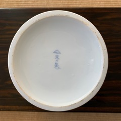 有田焼　陶板画、深川製磁製　花台つきの画像