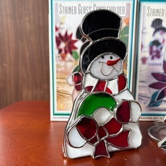 クリスマス　ステンドグラスキャンドルホルダーの画像