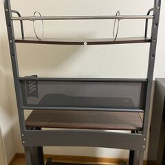 【収納力あり】パソコンデスク／PCラック（※一部変形あり・分解渡し可）の画像