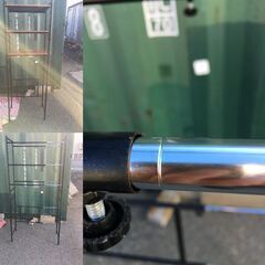 JM20549K)ランドリーラック＜幅：約60～92㎝ 高さ：約192cm 奥行40cm ＞中古品【取りに来られる方限定】　 -の画像